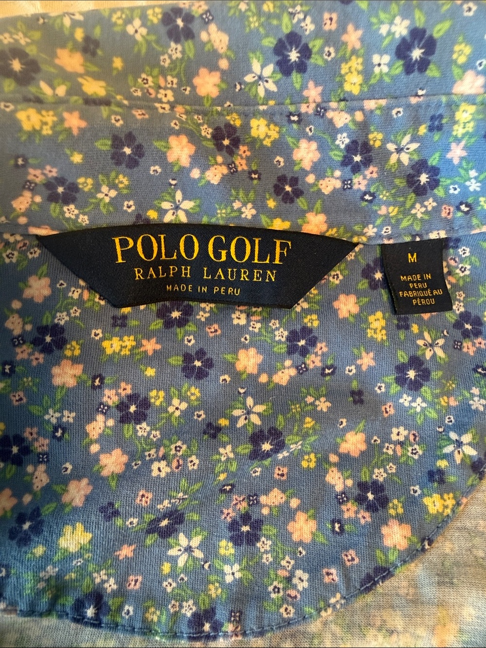 Polo by Ralph Lauren Polo Golf Blue Floral Print Men's Polo